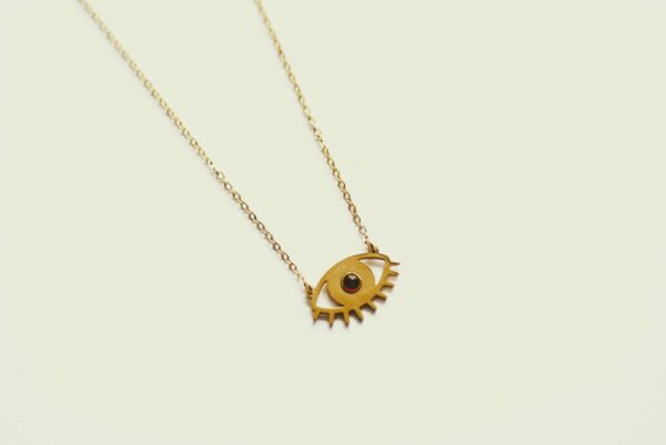 COLLIER OEIL GRENAT (3)