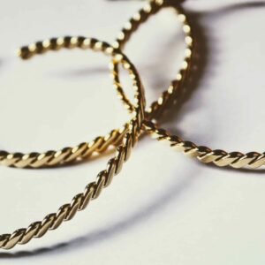 jonc torsadée or femme