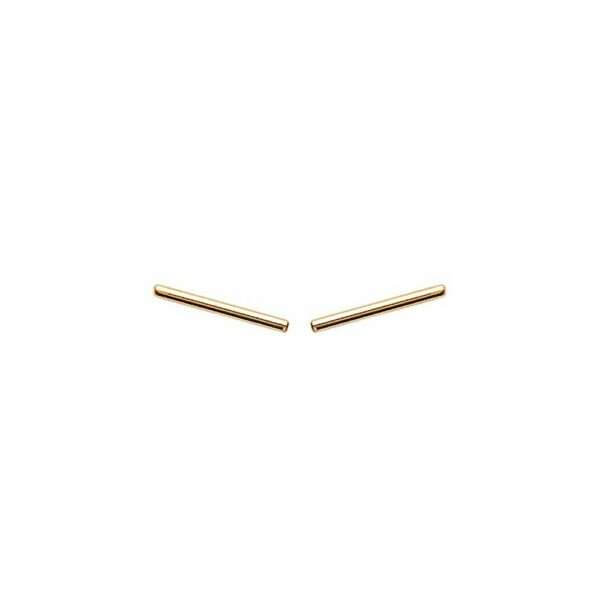boucles d'oreilles barres fines or minimalistes
