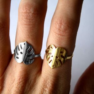 monstera couverture ARGENT BAGUE