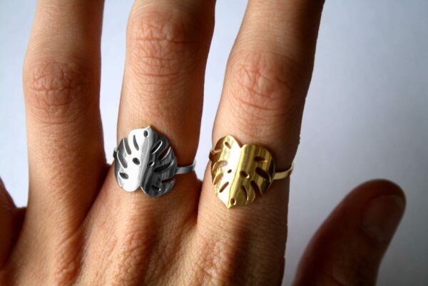 monstera couverture ARGENT BAGUE