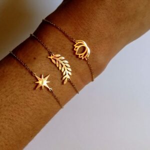 bracelet fleur de lotus or