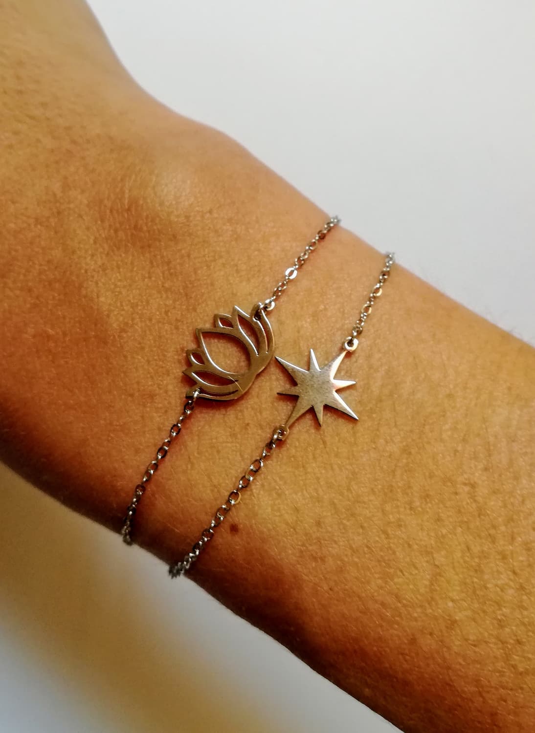 bracelet fleur de lotus argent
