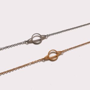 Bracelet saturne or argent