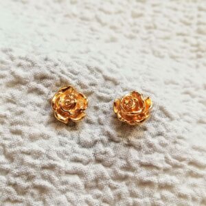 Boucles d’oreilles fleurs or