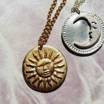 médaille réversible soleil lune