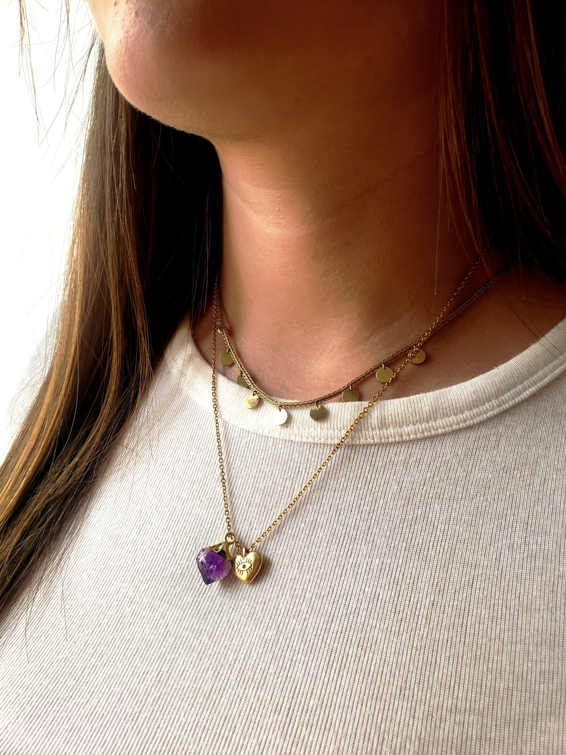 COQUETTE CHIC DESIRE - COLLIER CUIR VEGAN FEMME ACCESSOIRE COEUR