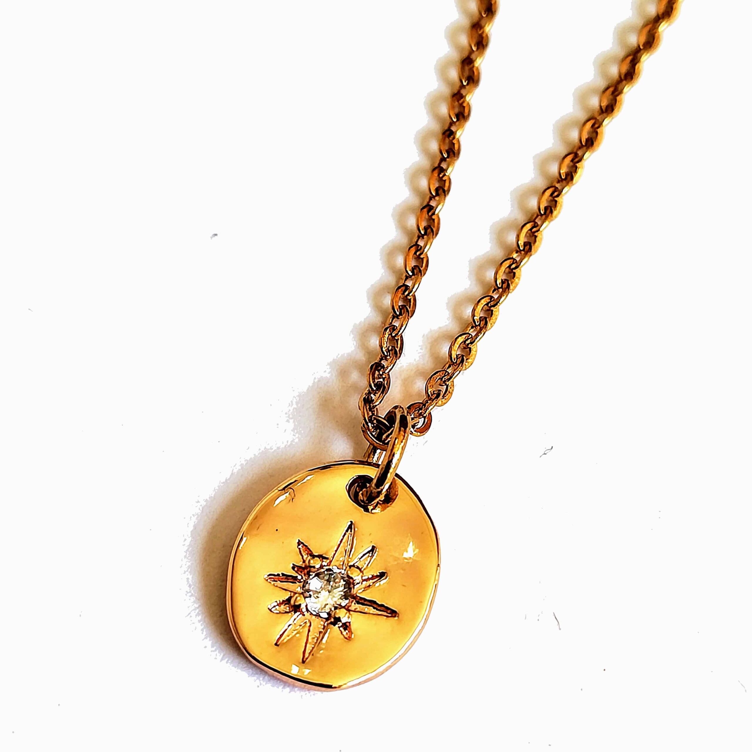 collier etoile cristal or