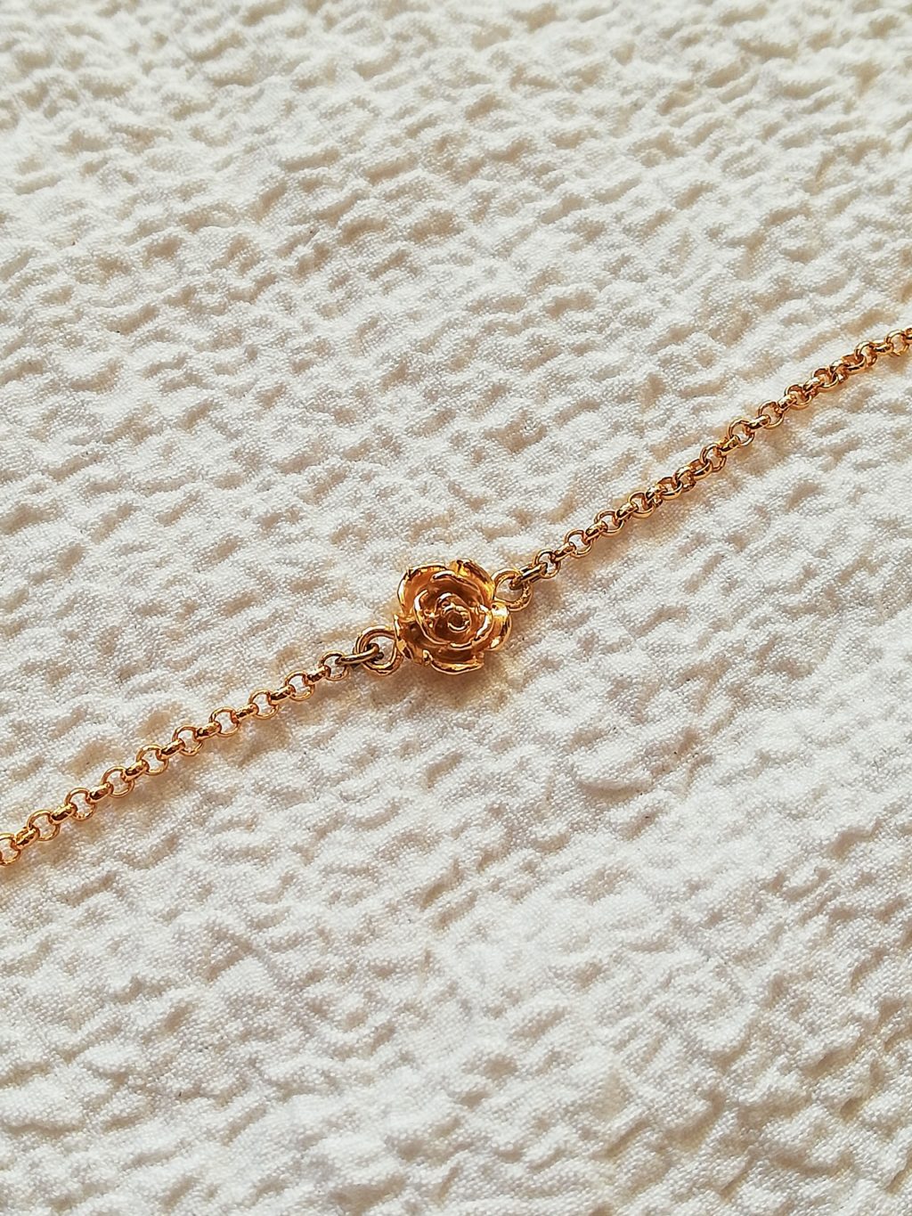 bracelet fleur or
