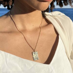 collier carte tarot argent