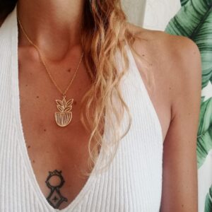 collier vegetal or