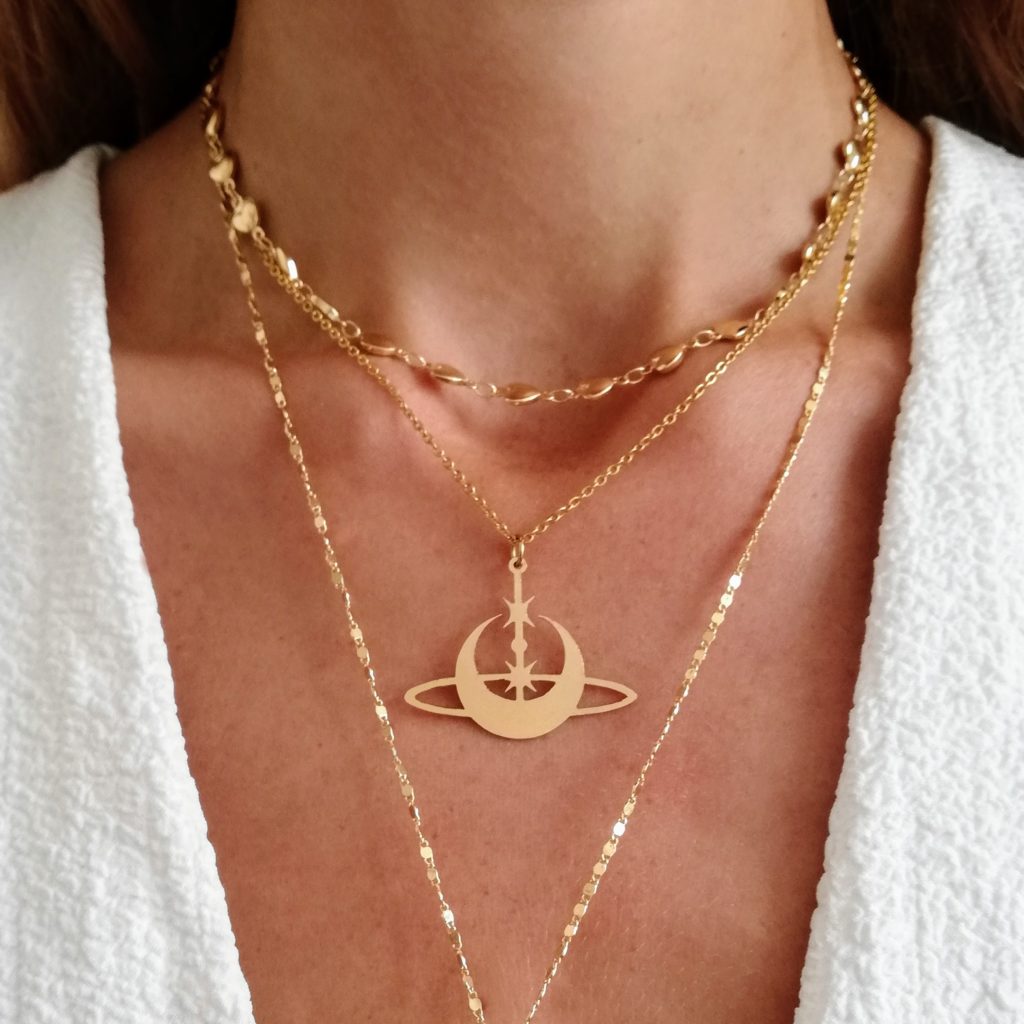 collier planete saturne
