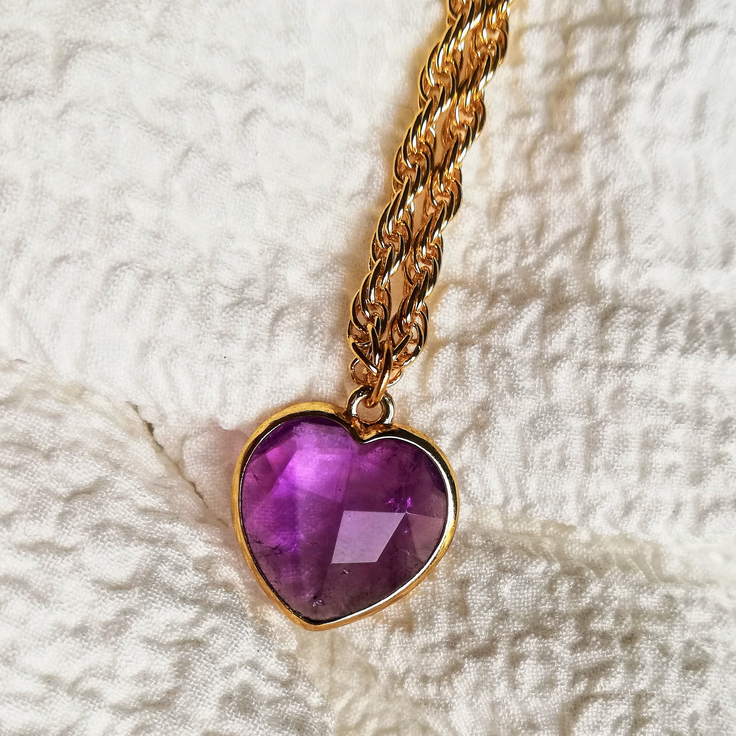 collier amethyste or