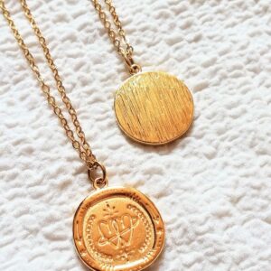 collier medaille nature profonde
