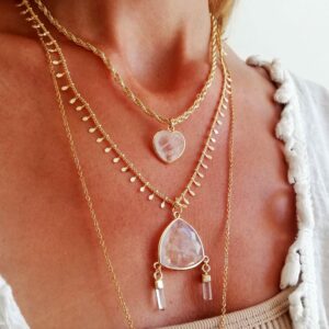 collier or cristal