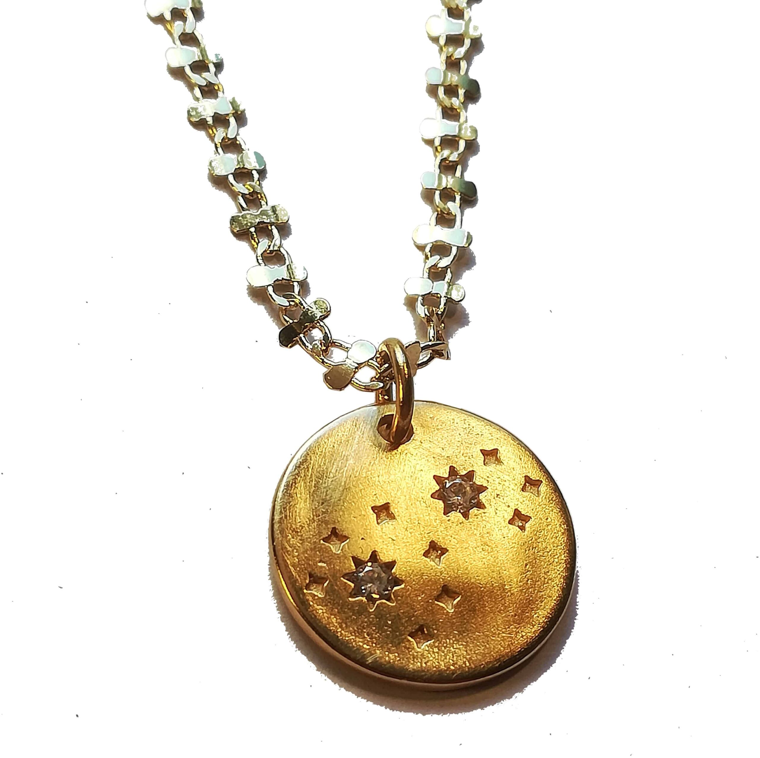 collier etoile cristal or