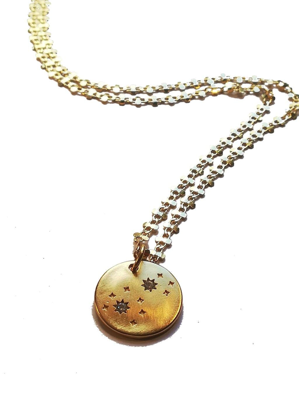 collier etoile cristal or