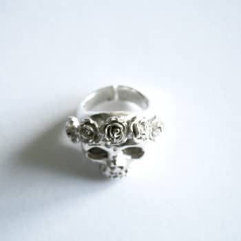 bague tête de mort argent