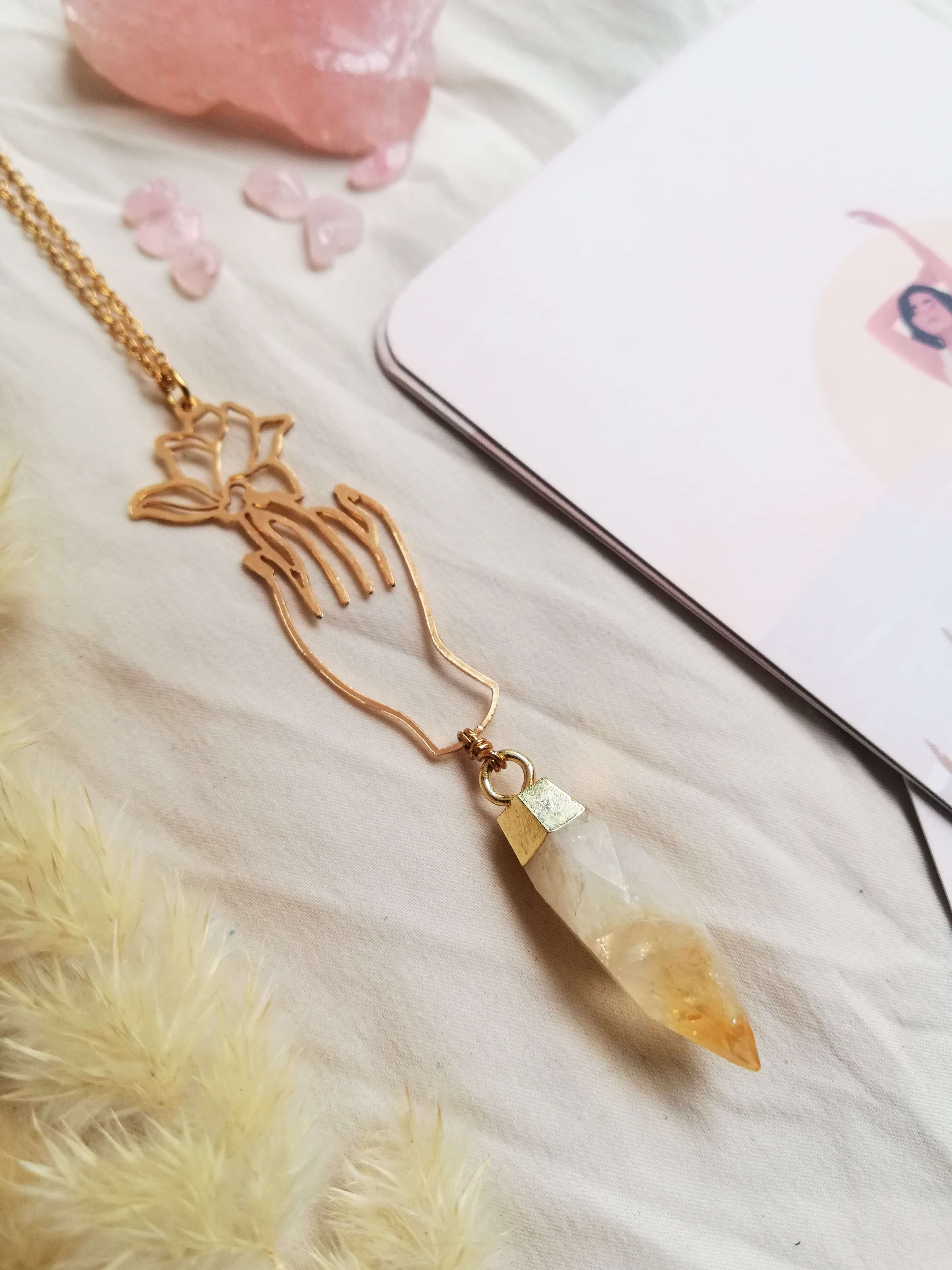 collier citrine or