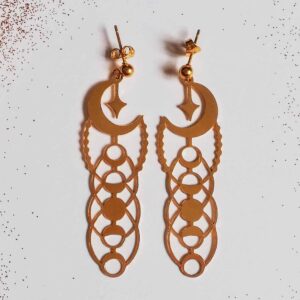 boucles oreilles phase de lune