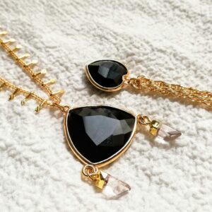 collier obsidienne noire