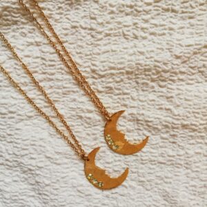 collier lune femme