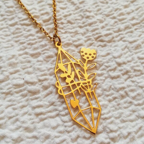 collier cristal fleur