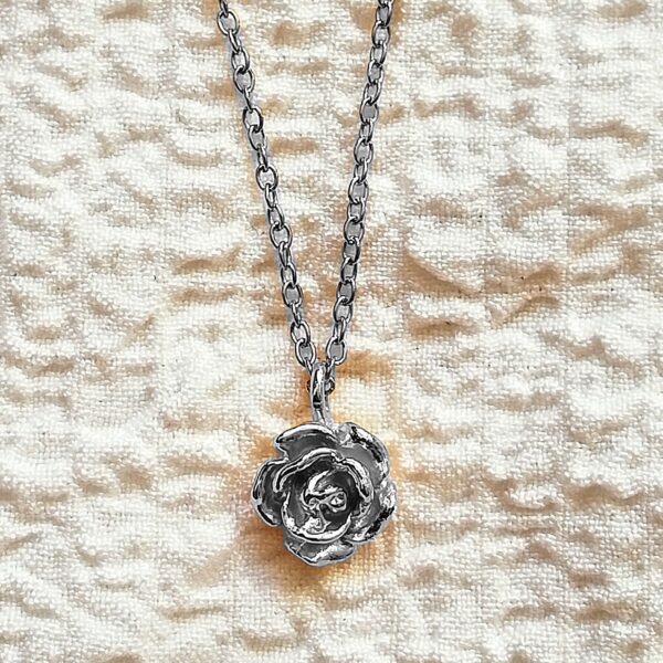 pendentif rose éternelle collier argent femme