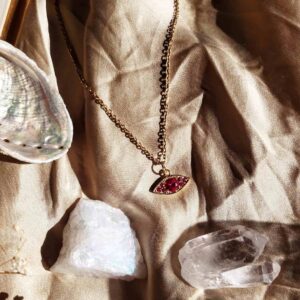 collier oeil or femme protection talisman protecteur