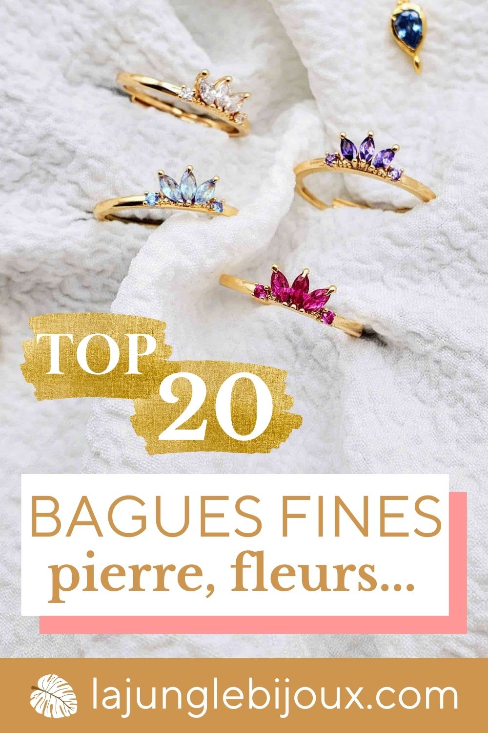 top 20 bague fine pierre et fleurs