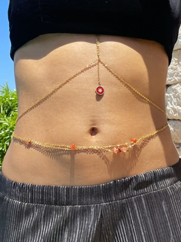 Lot De 2 Chaînes De Ventre Réglables Pour Femme Et Fille - Chaîne De Taille Belly Waist Chain - Chaîne De Bikini à Pompon - 65-90 Cm, 2pcs, Métal Non Précieux, Pas