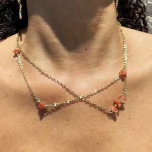 collier double chaine de ventre acier inoxydable (6)