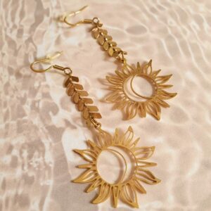 boucles d'oreilles tournesol femme (3)