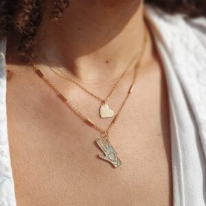 collier coeur martelé (1)