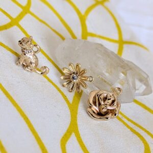 bijoux charms personnallisables chat fleurs