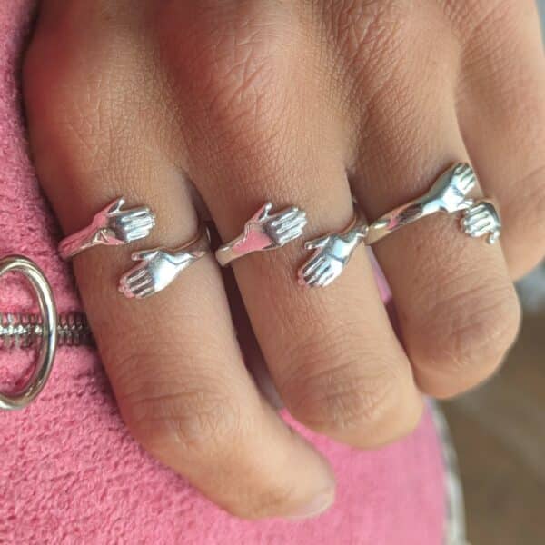 bague calin argent
