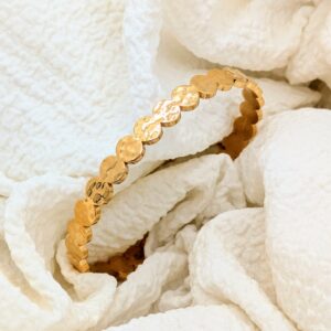 Jonc martelé plaqué or