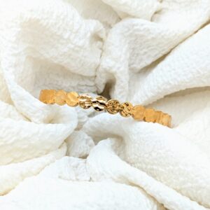 Jonc martelé plaqué or (7)