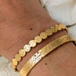 bracelet jonc or martelé (1)