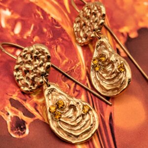 boucles d'oreilles miel