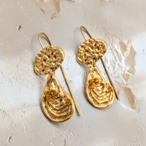 boucles d'oreilles miel