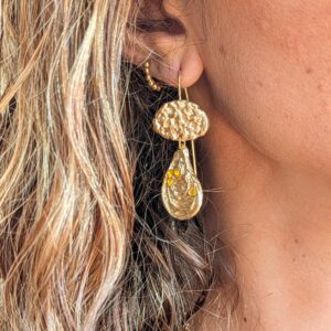 boucles d'oreilles miel