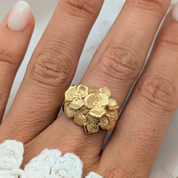 bague bouquet de fleurs