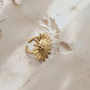 bague soleil plaqué or (1)