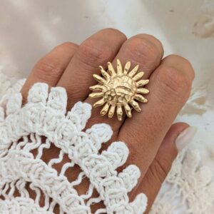 bague soleil plaqué or (6)